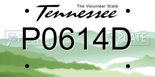 P0614D Tennessee License Plate