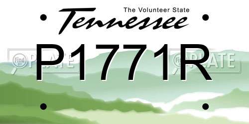 P1771R Tennessee License Plate