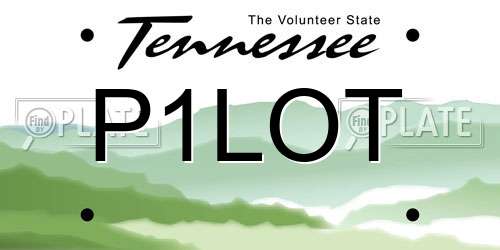 P1LOT Tennessee License Plate
