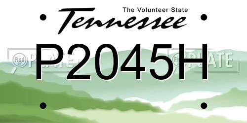 P2045H Tennessee License Plate