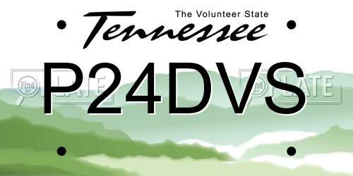 P24DVS Tennessee License Plate