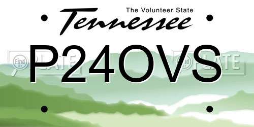 P24OVS Tennessee License Plate