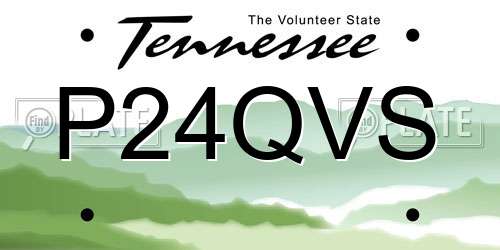 P24QVS Tennessee License Plate