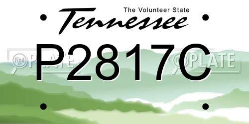 P2817C Tennessee License Plate