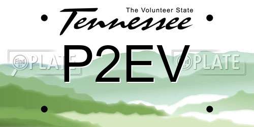 P2EV Tennessee License Plate