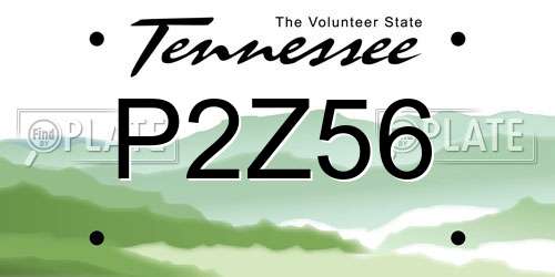 P2Z56 Tennessee License Plate