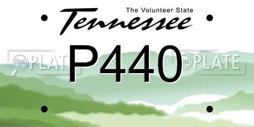 P440 Tennessee License Plate