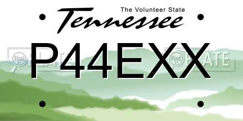 P44EXX Tennessee License Plate