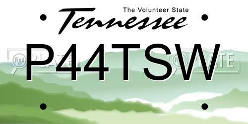 P44TSW Tennessee License Plate