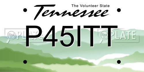 P45ITT Tennessee License Plate