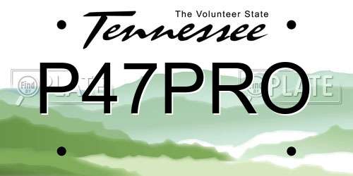 P47PRO Tennessee License Plate