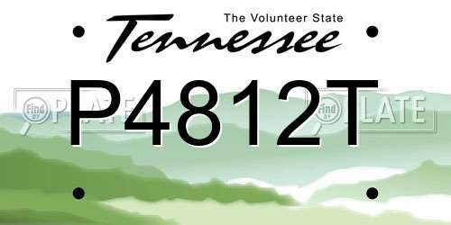 P4812T Tennessee License Plate
