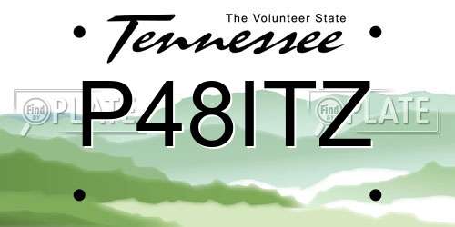 P48ITZ Tennessee License Plate