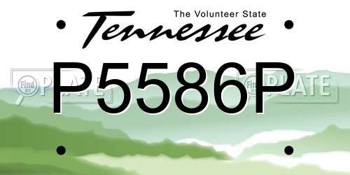 P5586P Tennessee License Plate