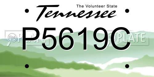P5619C Tennessee License Plate