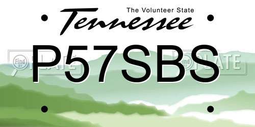P57SBS Tennessee License Plate