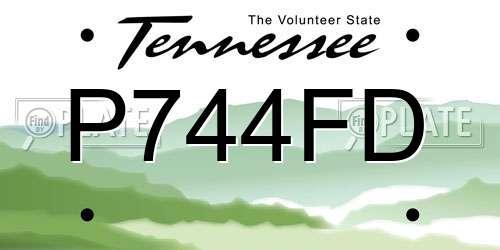 P744FD Tennessee License Plate