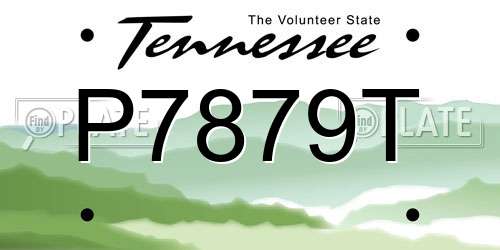P7879T Tennessee License Plate