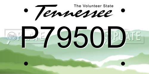 P7950D Tennessee License Plate