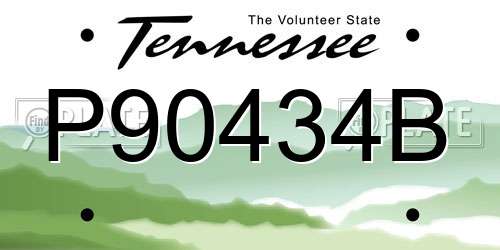 P90434B Tennessee License Plate