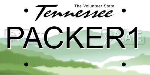PACKER1 Tennessee License Plate