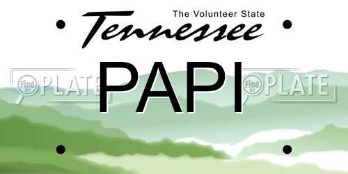 PAPI Tennessee License Plate