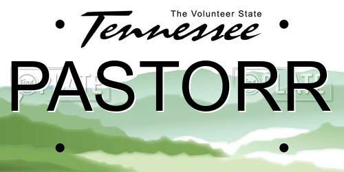 PASTORR Tennessee License Plate