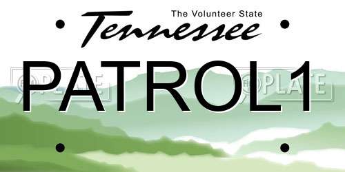 PATROL1 Tennessee License Plate