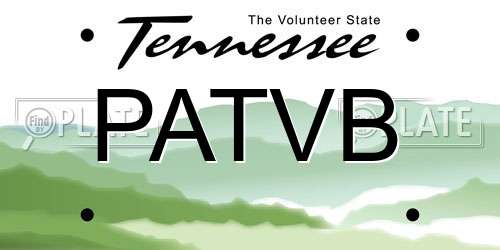 PATVB Tennessee License Plate
