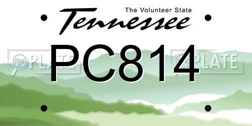 PC814 Tennessee License Plate