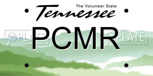 PCMR Tennessee License Plate