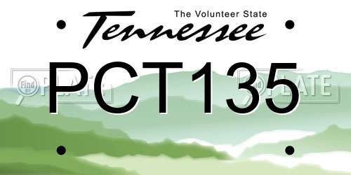 PCT135 Tennessee License Plate