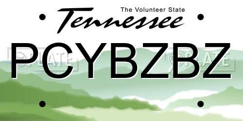 PCYBZBZ Tennessee License Plate