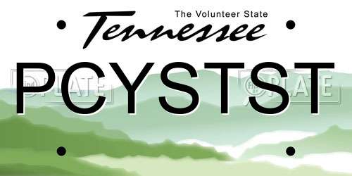 PCYSTST Tennessee License Plate
