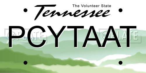 PCYTAAT Tennessee License Plate