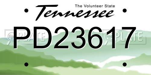 PD23617 Tennessee License Plate