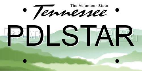 PDLSTAR Tennessee License Plate