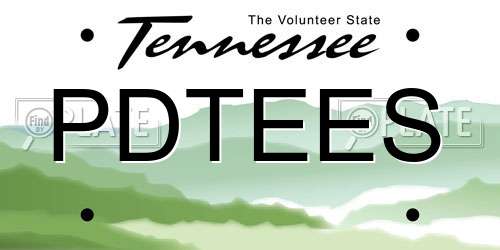 PDTEES Tennessee License Plate
