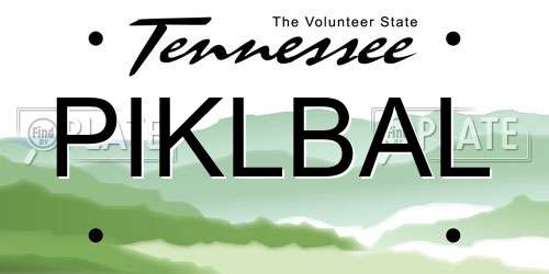 PIKLBAL Tennessee License Plate