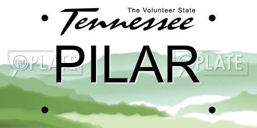 PILAR Tennessee License Plate