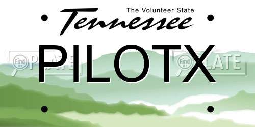 PILOTX Tennessee License Plate