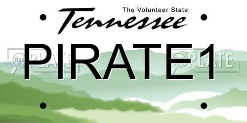 PIRATE1 Tennessee License Plate