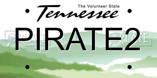 PIRATE2 Tennessee License Plate