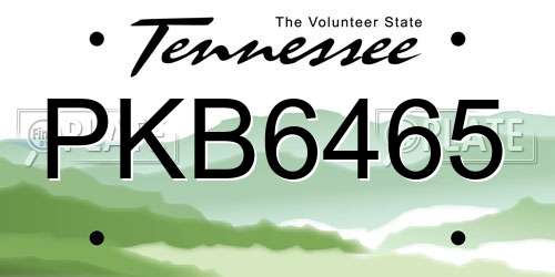 PKB6465 Tennessee License Plate