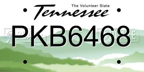 PKB6468 Tennessee License Plate