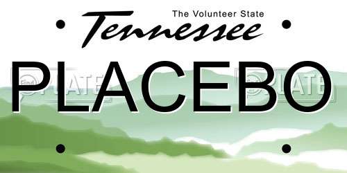 PLACEBO Tennessee License Plate