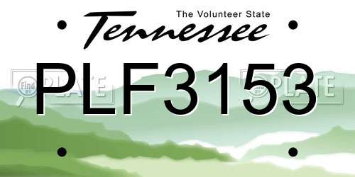 PLF3153 Tennessee License Plate