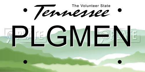 PLGMEN Tennessee License Plate