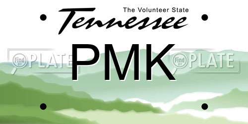 PMK Tennessee License Plate