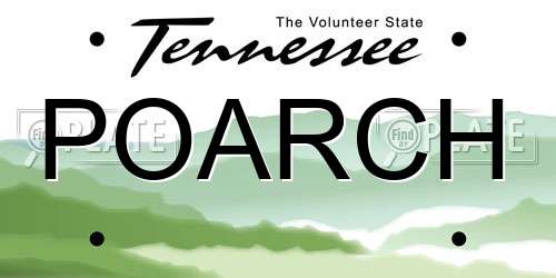 POARCH Tennessee License Plate